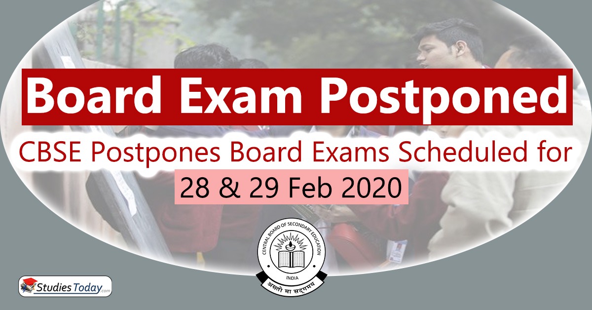 Class 10 Board Exams Postponed
